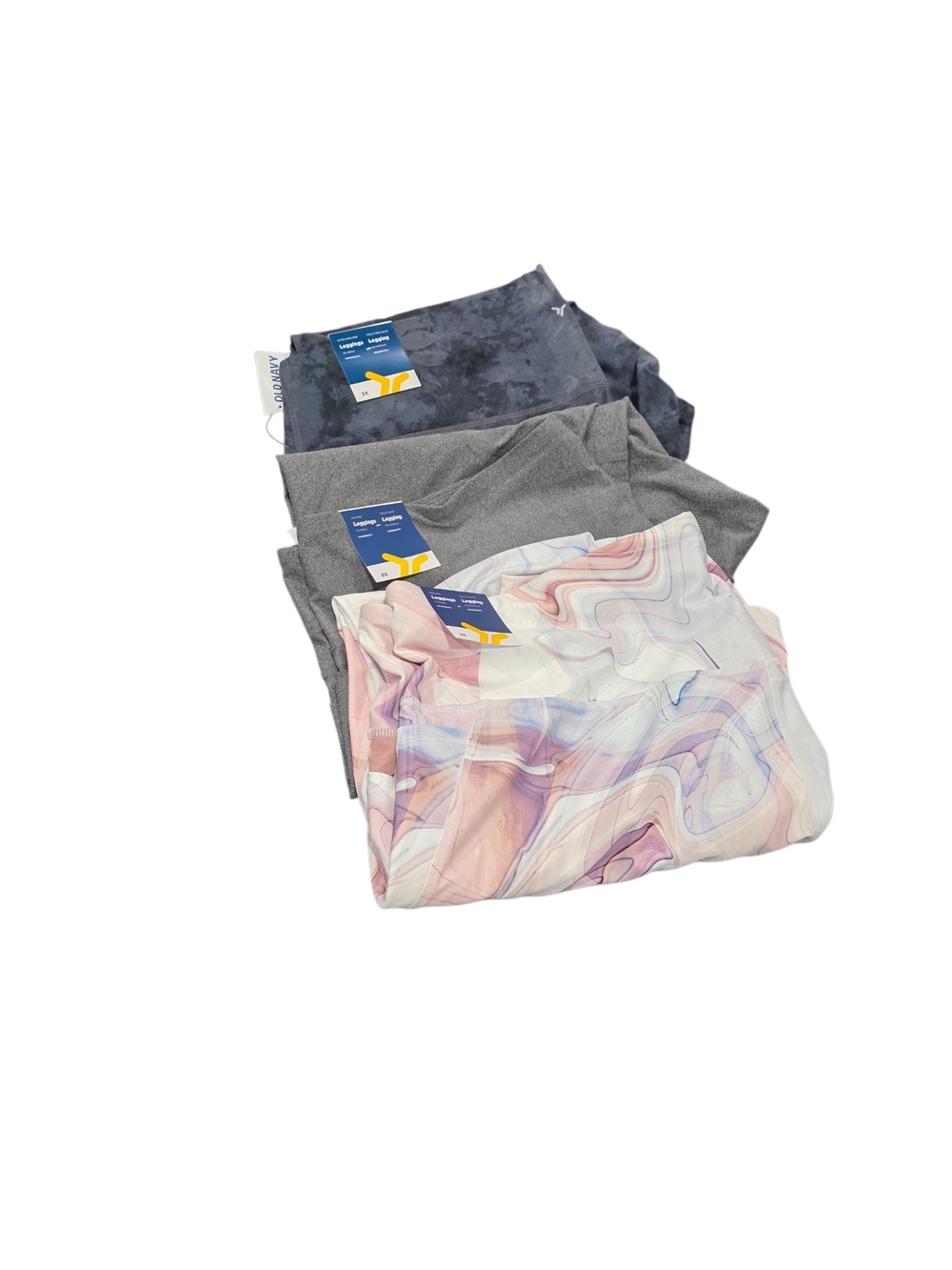 Old Navy Women's Leggings Bundle - Marble Pink, Gray, Navy